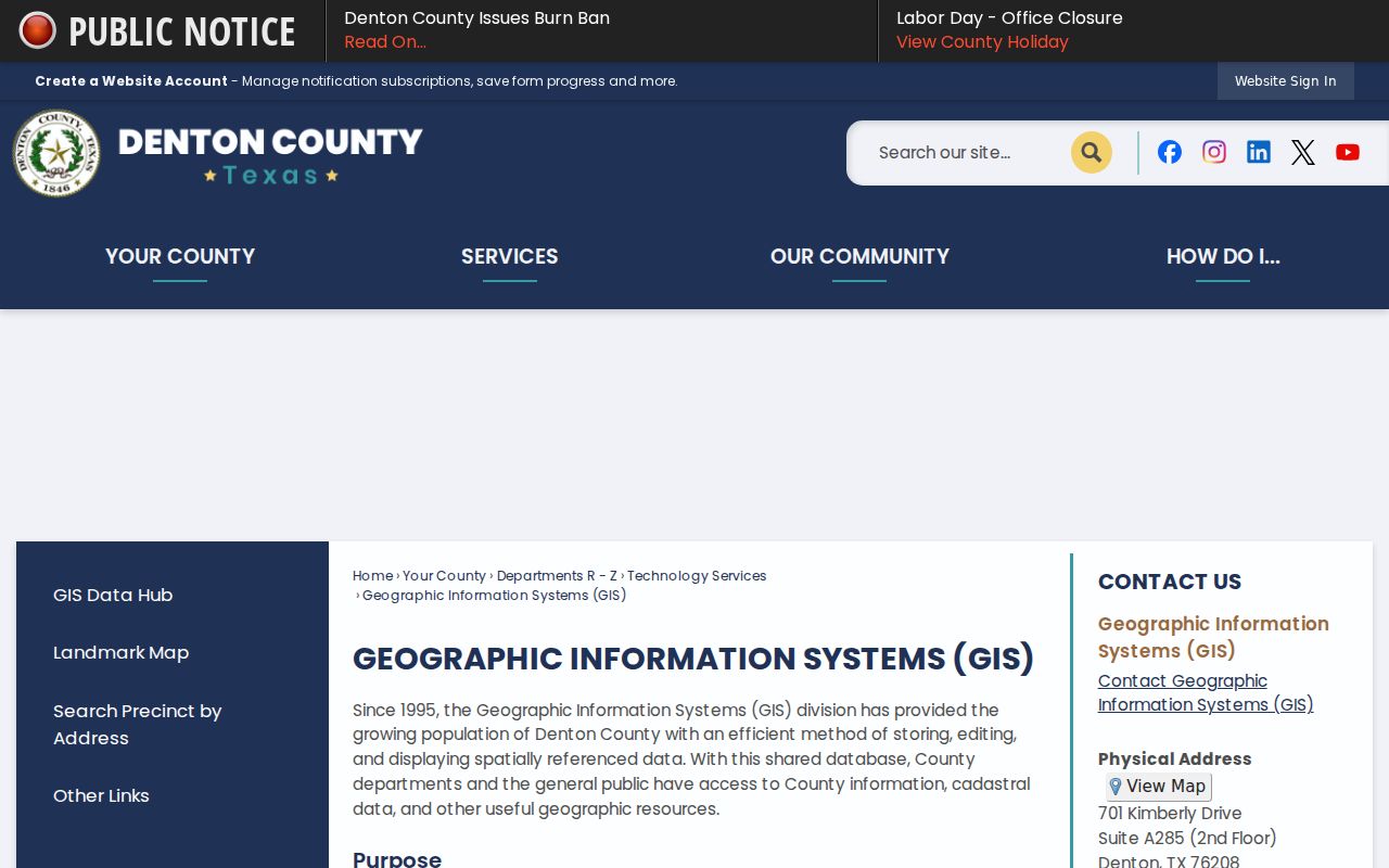 Little Elm residents directory Denton County GIS layer directory